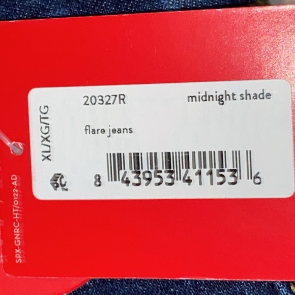 NWT SPANX WO SIZE XL MIDNIGHT BLUE FLARE LEGGING JEAN PULL ON PANTS - Picture 6 of 11